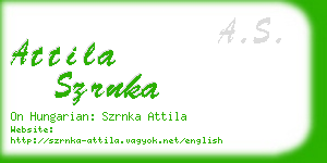 attila szrnka business card